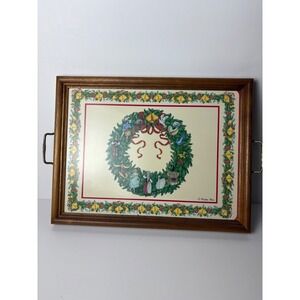 Vintage Pimpernel 12 Days of Christmas Wood Serving Tray Marlene Moore England